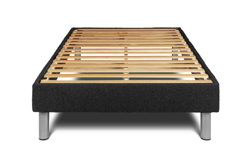 Ensemble Matelas Sommier 120x190 cm - Sommier Noir (en kit) - Vitalspring Zen