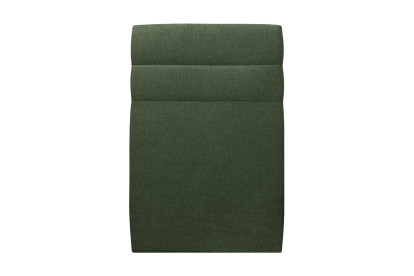 Lit 90x190 cm - Sommier tapissier H35 cm + tête de lit à lignes - Tissu Toile natté Vert Kaki