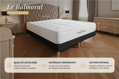 Matelas 140x220 cm Mémoire de forme - Balmoral
