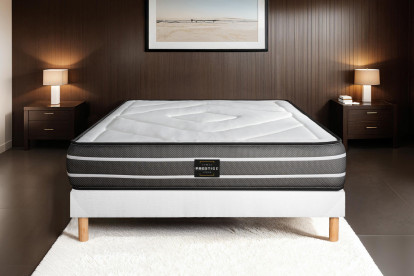 Ensemble Matelas Sommier 80x200 cm - Sommier Blanc (en kit) - Exclusive