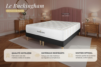 Matelas 150x200 cm Mémoire de forme - Buckingham
