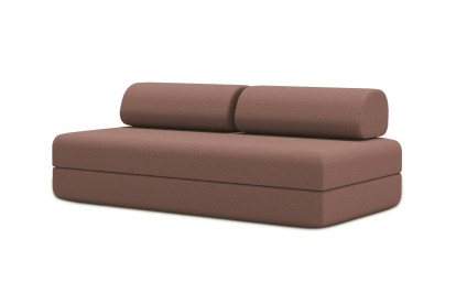 Canapé 3 places convertible et modulable - Tissu lisse Terracotta