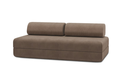 Canapé 3 places convertible et modulable - Velours côtelé Taupe