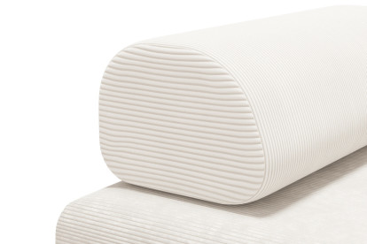 Fauteuil convertible et modulable - Velours côtelé Blanc