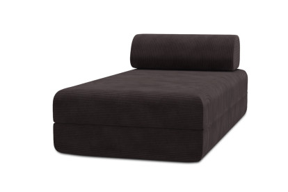 Méridienne convertible et modulable - Velours côtelé Marron