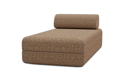 Méridienne convertible et modulable - Tissu tweed Marron