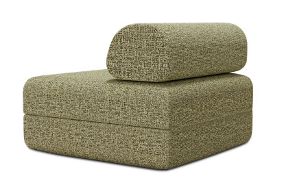 Fauteuil convertible et modulable - Tissu tweed Vert