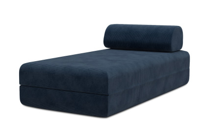 Méridienne convertible et modulable - Velours côtelé Bleu