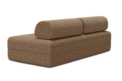 Canapé 3 places convertible et modulable - Tissu tweed Marron