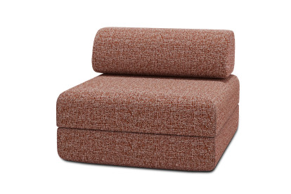 Fauteuil convertible et modulable - Tissu tweed Rouge