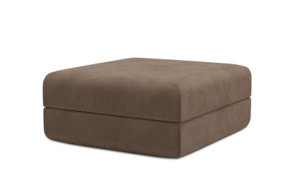 Pouf convertible et modulable - Velours côtelé Taupe