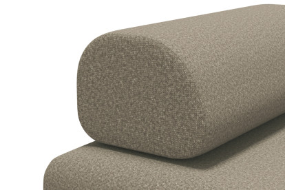 Fauteuil convertible et modulable - Tissu lisse Marron