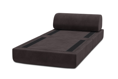 Fauteuil convertible et modulable - Velours côtelé Marron