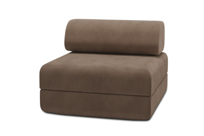 Fauteuil convertible et modulable - Velours côtelé Taupe