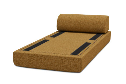 Fauteuil convertible et modulable - Tissu tweed Jaune