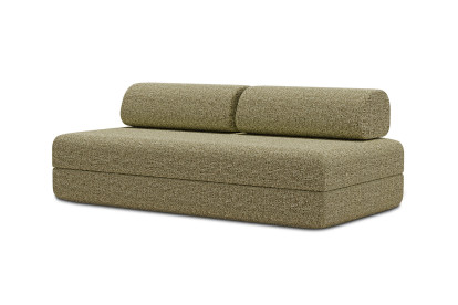 Canapé 3 places convertible et modulable - Tissu tweed Vert