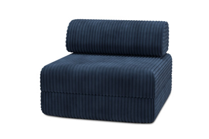 Fauteuil convertible et modulable - Velours côtelé XL Bleu
