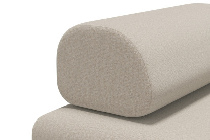 Canapé 2 places convertible et modulable - Tissu lisse Beige