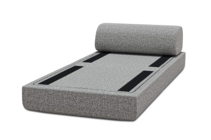 Fauteuil convertible et modulable - Tissu tweed Gris
