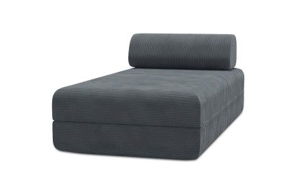 Méridienne convertible et modulable - Velours côtelé Gris