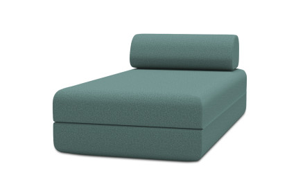 Méridienne convertible et modulable - Tissu lisse Vert