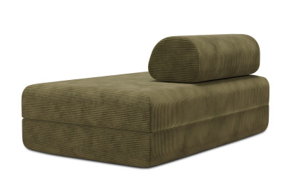 Canapé 2 places convertible et modulable - Velours côtelé Vert