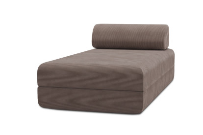 Méridienne convertible et modulable - Velours côtelé Taupe