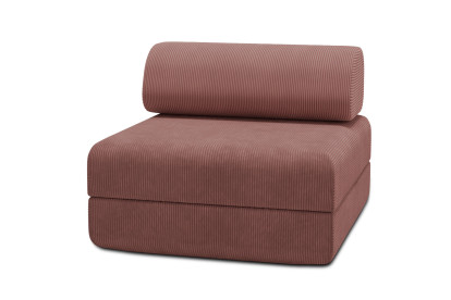 Fauteuil convertible et modulable - Velours côtelé Rose