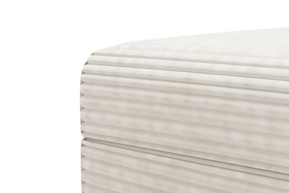 Pouf convertible et modulable - Velours côtelé XL Blanc