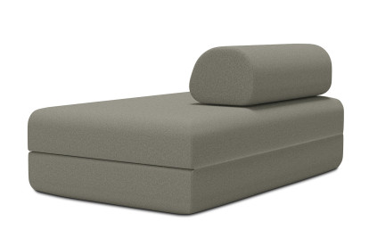 Canapé 2 places convertible et modulable - Tissu lisse Taupe