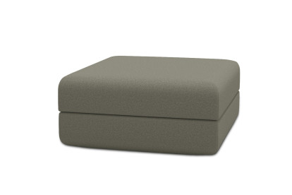 Pouf convertible et modulable - Tissu lisse Taupe