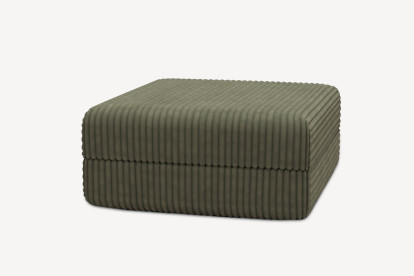 Pouf convertible et modulable - Velours côtelé XL Vert