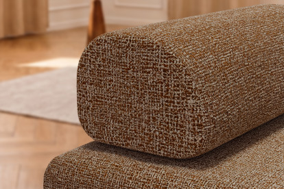Fauteuil convertible et modulable - Tissu tweed Marron