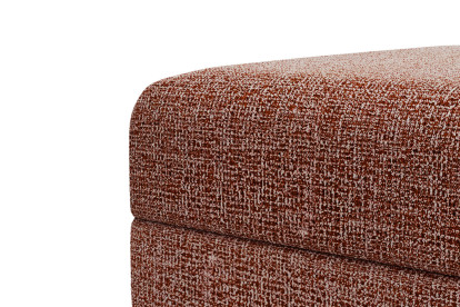 Pouf convertible et modulable - Tissu tweed Rouge