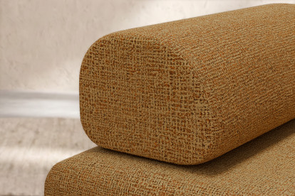Méridienne convertible et modulable - Tissu tweed Jaune
