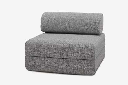 Fauteuil convertible et modulable - Tissu tweed Gris