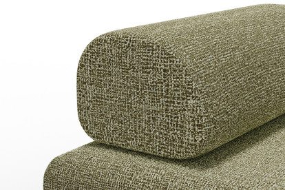 Canapé 3 places convertible et modulable - Tissu tweed Vert