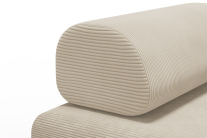 Canapé 3 places convertible et modulable - Velours côtelé Beige