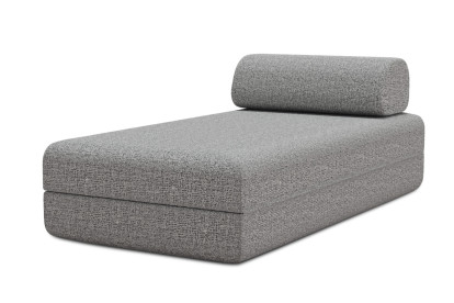 Méridienne convertible et modulable - Tissu tweed Gris