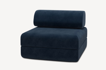 Fauteuil convertible et modulable - Velours côtelé Bleu