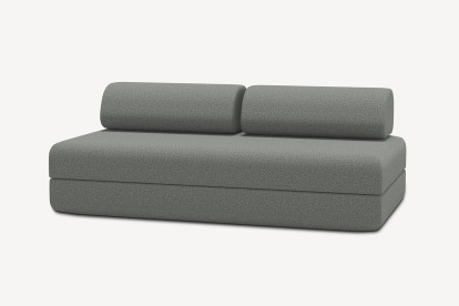 Canapé 3 places convertible et modulable - Tissu lisse Gris