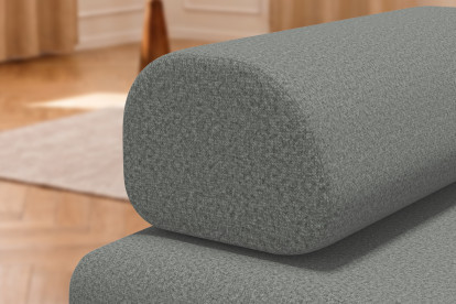 Canapé 2 places convertible et modulable - Tissu lisse Gris