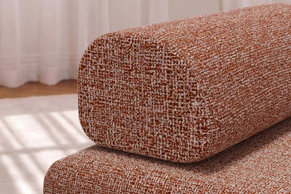 Méridienne convertible et modulable - Tissu tweed Rouge