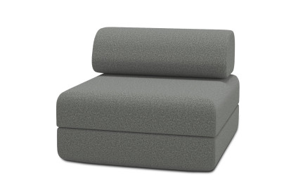 Fauteuil convertible et modulable - Tissu lisse Gris