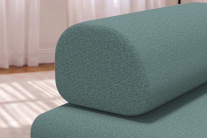 Méridienne convertible et modulable - Tissu lisse Vert