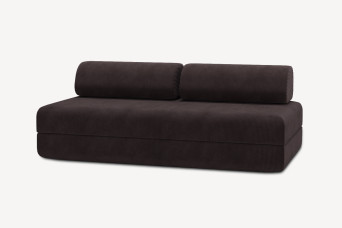 Canapé 3 places convertible et modulable - Velours côtelé Marron