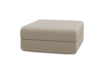 Pouf convertible et modulable - Tissu lisse Beige