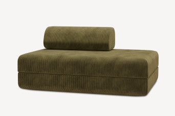 Canapé 2 places convertible et modulable - Velours côtelé Vert