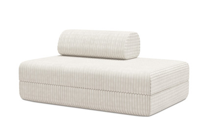 Canapé 2 places convertible et modulable - Velours côtelé XL Blanc