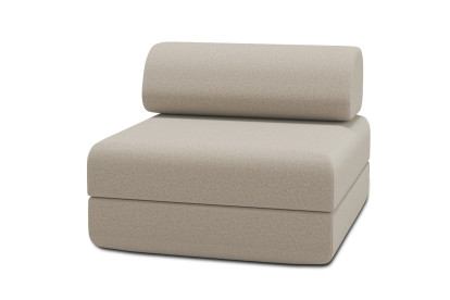 Fauteuil convertible et modulable - Tissu lisse Beige